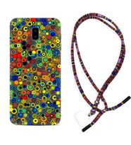 Samsung J6 Plus J7 Prime J7 Pro M20 Kılıf Boyun Asklı Rasta Silikon Nazar Boncukları 1746