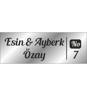 Metal Kapı İsimliği GÜMÜŞ 0020