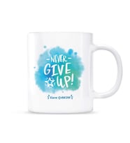 Kişiye Özel İsimli Kupa Bardak - Never Give Up