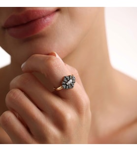 Black Queen Altın Yüzük Özel Seri (Çok Renkli)