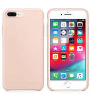 Apple iPhone 8 Plus Altı Açık Liquit Lansman Silikon Toz Pembe