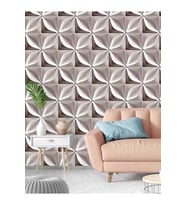 Dreamwall 3D Geometrik Şekil Desenli Silinebilir Tekstil Duvar Kağıdı (Çok Renkli)