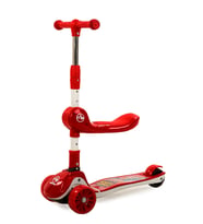 Zoomy Oturaklı  Işıklı Katlanabilir Scooter (Kırmızı)