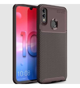 Huawei P smart 2019 Kılıf Esnek Soft Karbon Tasarım Legion Serisi (Kahverengi)
