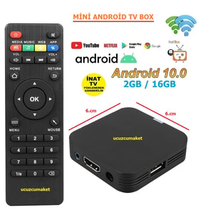 Mini Android Tv Box 2g Ram / 16GB Rom Android 10 (Inat Tv Yüklenerek Gönderilir)