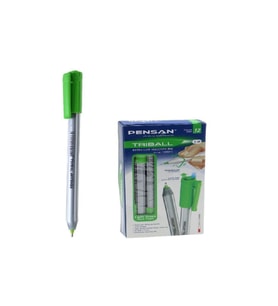 Pensan Trıball Tükenmez Kalem Açık Yeşil 1.0 MM Bilye Uç (12 Li Paket)