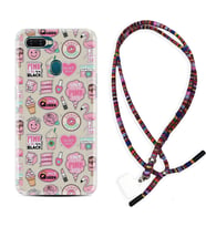 Oppo A5S A15 A16 A54 A55 A73 A74 Kılıf Boyun Asklı Rasta Silikon Donut Flamingo 1415