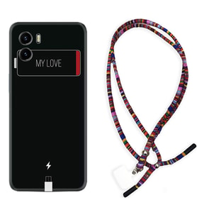 Vivo Y15S Y32 Y33S Y51 Y53S Kılıf Boyun Asklı Rasta Silikon My Love 1402