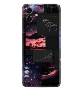 Samsung Galaxy A07 (SM-A075F) Kılıf Boutique Baskılı Resimli Ay Pattern Pcode -030