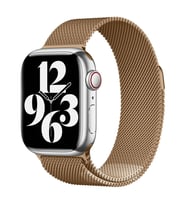 Apple Watch 38mm Uyumlu Kordon Hasır Metal Mıknatıslı Örgü Zore KRD-01 Kayış