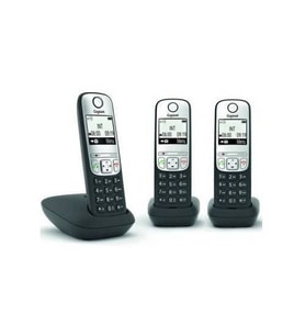 Gigaset A690 Trio 3 Ahizeli Kablosuz Sabit Hat Telsiz Telefon (1 Ana Ünite + 2 Yedek Ahize) – IP Telefon Değildir