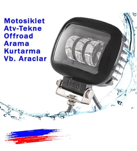 Motosiklet Atv Offroad Tekne Traktör Vb. Araçlar İçin Sis Farı 1 Adet