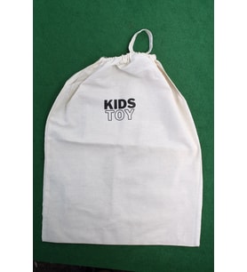 50x40 cm Kids Toy Lastikli Keten Kumaş Oyuncak Torbası