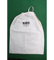 50x40 cm Kids Toy Lastikli Keten Kumaş Oyuncak Torbası