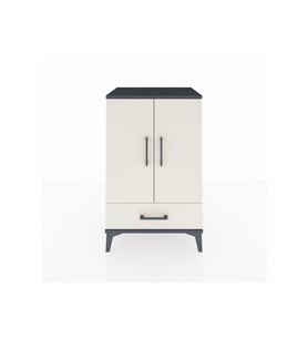 Hyperion Komodin 3 Raflı Tek Çekmeceli 2 Kapaklı 60x44x96 Antrasit-Aytaşı