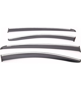 Sunplex TOYOTA Uyumlu COROLLA 2013-2018 Arası Chrome Style 4 Lü Set Kromlu Cam Rüzgarlığı Ön Ve Arka Parça