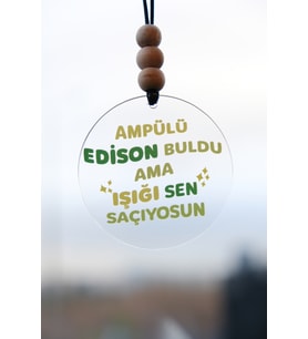 Edison Ampülü Dikiz Aynası Süsü, Araba Dekor ve Hediye Seçenekleri