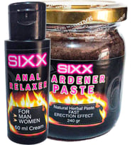 Sixx An.Al Relaxer Gel 60 Ml + Herbal Paste 240 Gr