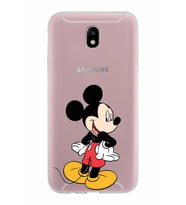 Samsung Galaxy J7 Pro Kapak Mickey Mouse Tasarımlı Şeffaf Silikon Kılıf