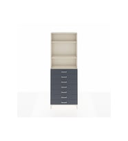 Arges Dolap 3 Raflı 7 Çekmeceli 88x30x243 Aytaşı-Antrasit