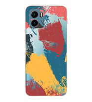 Vivo Y15s 2021 Uyumlu Kamera Korumalı Kapak Brushstroke Tasarımlı Şeffaf Silikon Kılıf