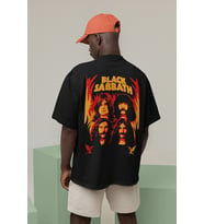 Müzik Grubu Black Sabbath Baskılı Unisex Oversize Rock Metal Tişört