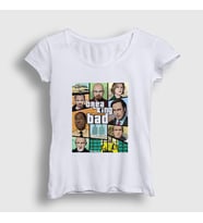 Presmono Kadın Beyaz Gta Dizi Breaking Bad T-Shirt 349837tt