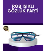 LED Işıklı Parti Gözlüğü Renkli Eğlence Aksesuarı