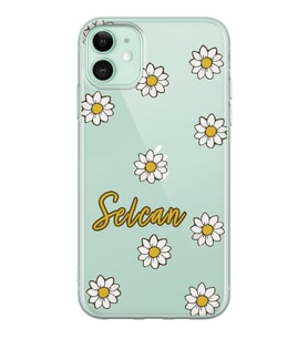 Apple Daisy Rare Tasarımlı Şeffaf Telefon Kılıfı