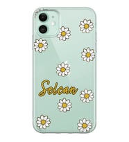 Apple Daisy Rare Tasarımlı Şeffaf Telefon Kılıfı