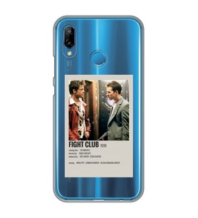 Huawei P20 Lite Uyumlu Fight Club Minimalist Poster Desenli Şeffaf Telefon Kılıfı