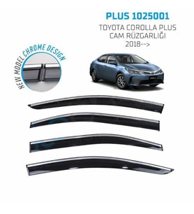 Toyota Corolla Kromlu Cam Rüzgarlığı 2018 ve sonrası Sunplex (Beyaz)