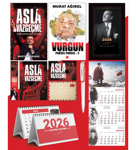 Asla Vazgeçme - Ayraç - Kartpostal - Poster - Vurgun - Parsel Parsel 2 -  2026 Ajanda İstikbal - Sakarya Duvar Takvimi - Masa Takvimi
