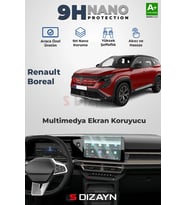 Renault Boreal 9H Nano Multimedya Ekran Koruyucu (PARLAK) 2025 Üzeri A+ Kalite