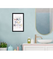 BK Home Banyo Dekoratif Ahşap Siyah Çerçeveli Tablo-1