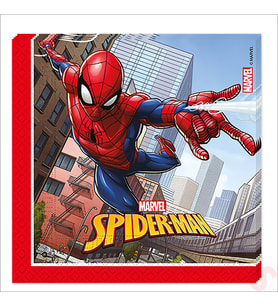 Spiderman Crime Fighter Peçete, 33cm x 33cm - 20 Adet (STD)