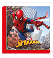 Spiderman Crime Fighter Peçete, 33cm x 33cm - 20 Adet (STD)