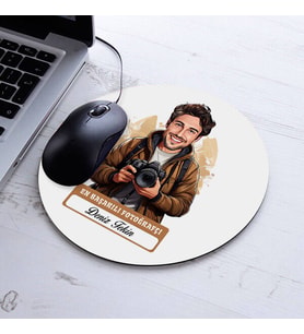 Kişiye Özel Hediye Karikatürlü En Başarılı Erkek Fotoğrafçı Mousepad