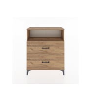 Arges Şifonyer Tek Raflı 2 Çekmeceli 88x30x106 Çam-Çam