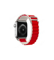 Watch 42Mm Mountain Kordon - Beyaz-Kırmızı
