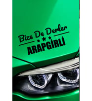Malatya Arapgir Siyah Araç Sticker  Malatya Bize De Derler  Arapgirli 40x15 cm Oto Sticker