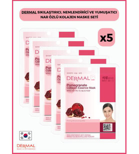 Dermal Sıkılaştırıcı, Nemlendirici Ve Yumuşatıcı Nar Özlü Kolajen Maske 23gr 5 Adet