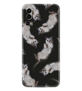 General Mobile Gm 23 Kılıf Silikon Desen Özel Seri Sevimli Kedicikler 1785