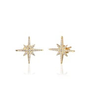 EMILIANO JEWELLERY 925 AYAR GÜMÜŞ ZİRKON TAŞLI YILDIZ KÜPE