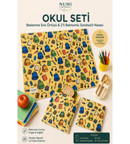 Okul Seti – Beslenme Sıra Örtüsü & 2’li Balmumlu Sandviç Kesesi