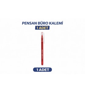 Pensan Büro 2270 Kırmızı Tükenmez Kalem 1.0 mm Medium Yerli Üretim 1 Adet