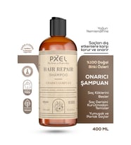 PXEL Saç Onarıcı Şampuan 400 ML  Yıpranmış Zayıf Saçlar  Onarıcı, Besleyici, Vegan Şampuan