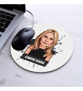 Kişiye Özel Karikatürlü Tasarım Kadına Hediye Mousepad