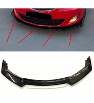 Opel Astra J Beyaz Renkli Şeritli Dilli Ön Lip 4 Prç Parlak Siyah ABS 2011 - 2020