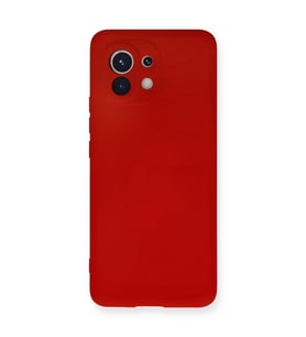 Xiaomi Mi 11 Kılıf Nano İçi Kadife Silikon - Kırmızı